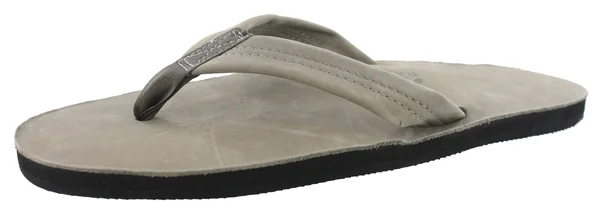 Rainbow Single Layer Leather Sandal - Men's Premier Grey, XXL