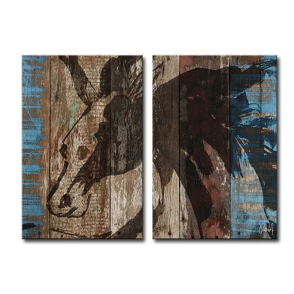 Ready2HangArt Saddle Ink Equestrian 5 Piece Graphic Art on Canvas Set
