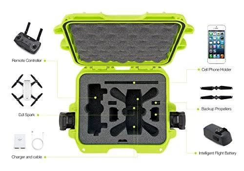 Plasticase NANUK 905 Hard quadrocopter Case for DJI Spark - Lime