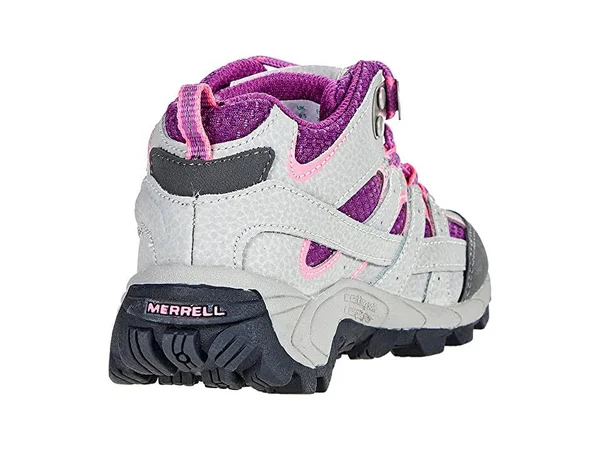Merrell Kid's Moab 2 Mid Waterproof Boot, Size: 11.5, Paloma/Berry