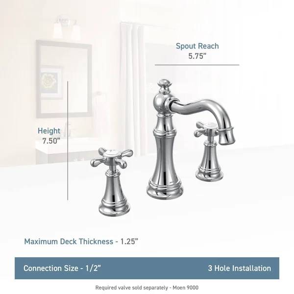 Moen TS42114ORB Weymouth Oil Rubbed Bronze Two-Handle Bathroom Faucet