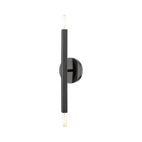 Livex Lighting-46981-46-Moco - 2 Light ADA Wall Sconce Black Chrome