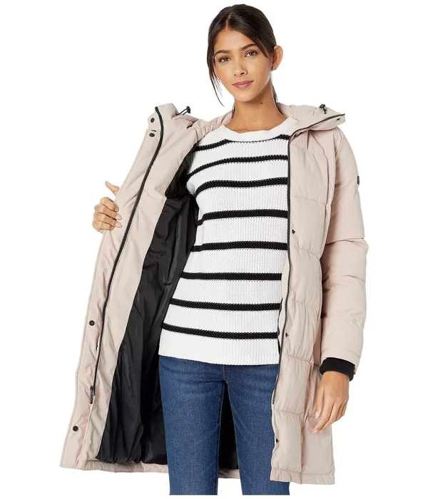 Women's Sam Edelman Pillow Collar Belted Puffer Coat - Pink