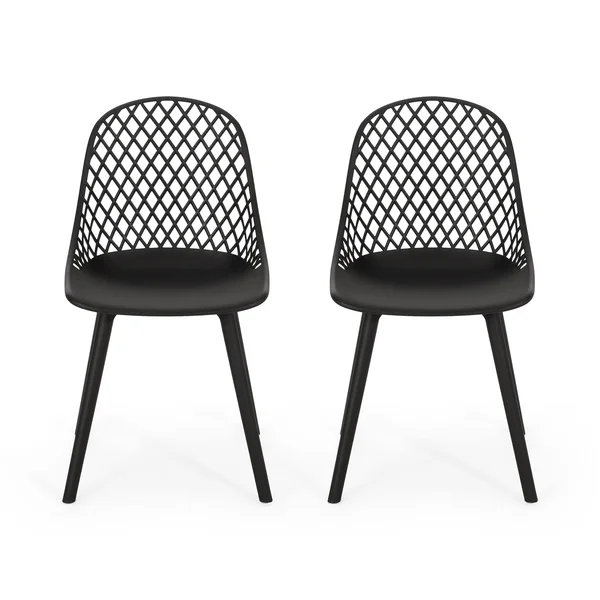 Christopher Knight Home 312476 Delora Outdoor Dining Chair (Set of 2), Black