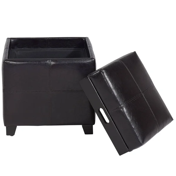 Anton II Storage Ottoman - White