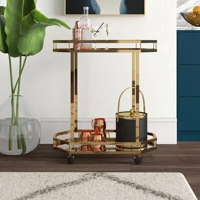 Deschenes Bar Cart Mercury Row