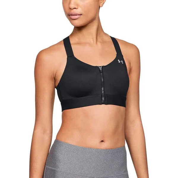 Under Armour Women's Eclipse High Impact Front Zip Sports Bra - Black, 36A
