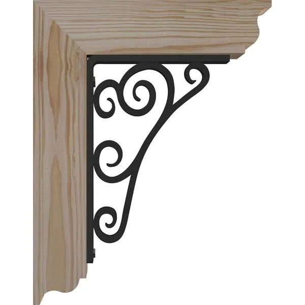 Ekena Millwork 3 1/2 inchw x 9 1/2 inchd x 12 inchh Tristan Traditional Ironcrest Smooth BRACKET - Douglas Fir (2 inchw x 5 1/2 i