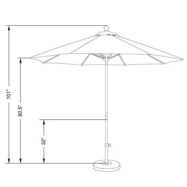 California Umbrella 9& Market Sunbrella Umbrella - Dolce Oasis