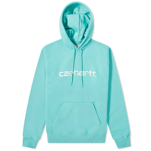 Carhartt WIP Hooded Carhartt Sweat Bondi & White - Bondi & White - X-Small - Men's