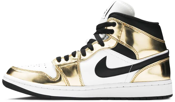 Air Jordan 1 Mid Men's Shoes - White/Black, 10.5