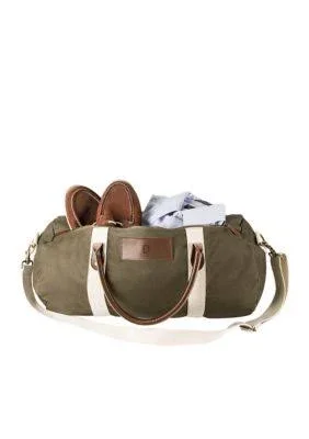 Cathy&s Concepts Green Personalized Canvas Duffel Bag