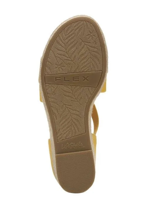 Women's LifeStride Siesta Wedge Sandal - Yellow - Size 5.5