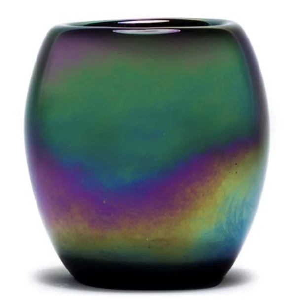 Dynasty Gallery 4x22 Art Glass Glisten + Glass Votive Candle Holder (titanium)