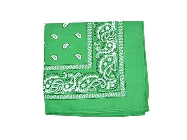 Set of 240 Mechaly Unisex Paisley 100% Polyester Double Sided Bandanas - Bulk Wholesale, Green