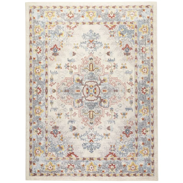 Home Dynamix Venice Loreta Area Rug (7&10x22x10&2x22 - Ivory/Blue)