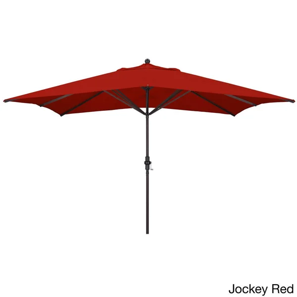 Newport Rectangular Crank Lift Umbrella by Havenside Home, Base Not Included - Jockey Red