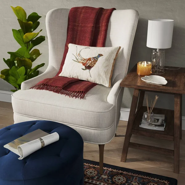 Haverhill Wood End Table Weathered Brown - Threshold