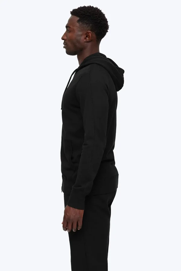 Reigning Champ Lightweight Terry Full Zip Hoodie - Black - L