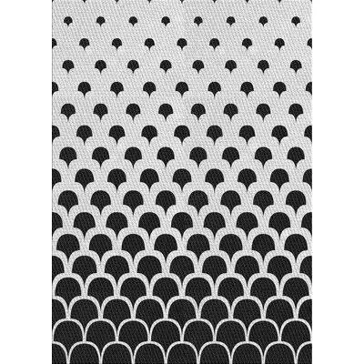 Jahn Patterned Black/Gray Area Rug Ivy Bronx Rug Size: Rectangle 5' x 8'