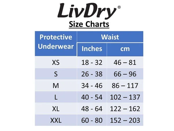 LivDry Overnight Protective Underwear Large Size Count: 64