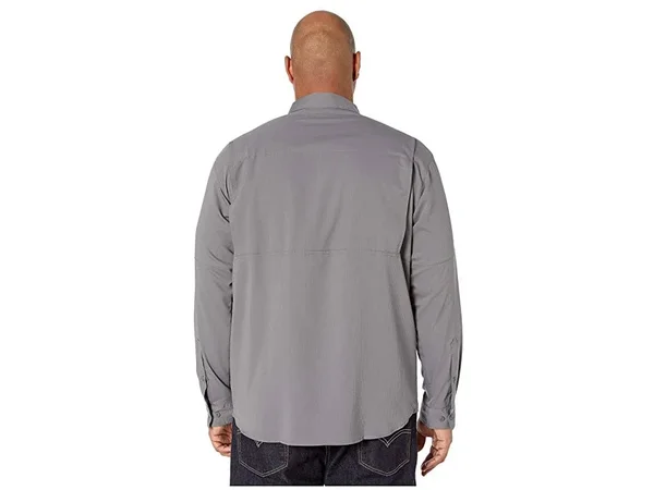 Columbia Big and Tall Silver Ridge Lite Long Sleeve Shirt Men's Long Sleeve Button Up City Grey : 1x