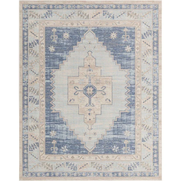 Unique Loom Whitney Geneva Area Rug - 10& 0 x 14& 0 - Sky Blue