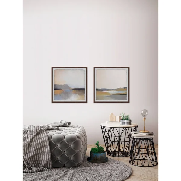 Marmont Hill Grey Dunes 48-Inch x 24-Inch Framed Diptych Wall Art
