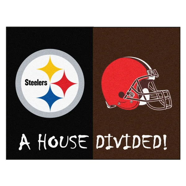 Fanmats NFL Pittsburgh Steelers-Cleveland Browns House Divided