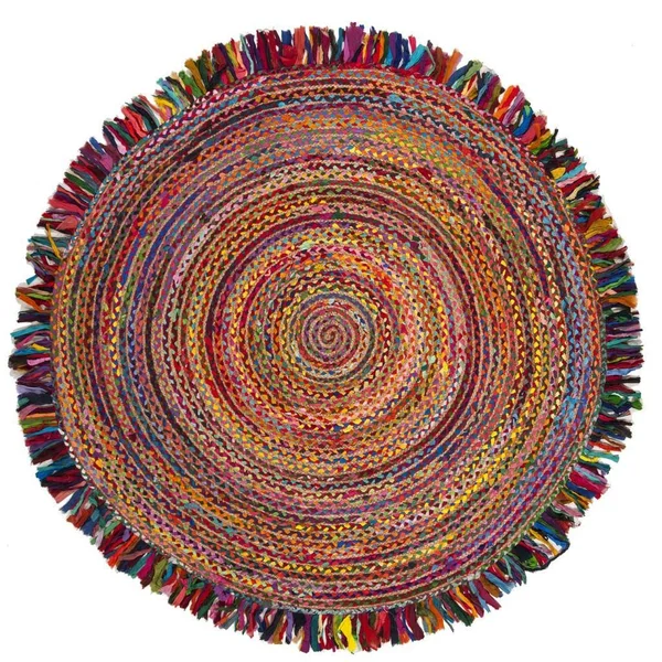 Safavieh Cape Cod CAP206A Area Rug Ivory - Red 5& x 5& Round