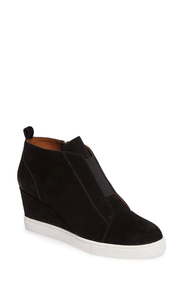 Linea Paolo &Felicia& Wedge Sneaker - Black - 11 M