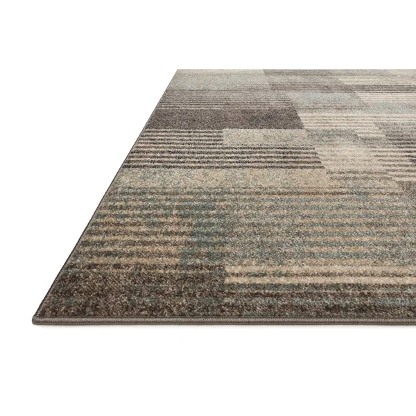 Alexander Home Bradford Modern Stripe Area Rug - 7&-10x22 x 10& - Storm, Taupe