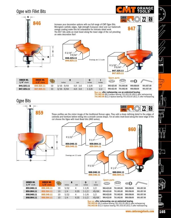 CMT 860.064.11 Ogee Bit