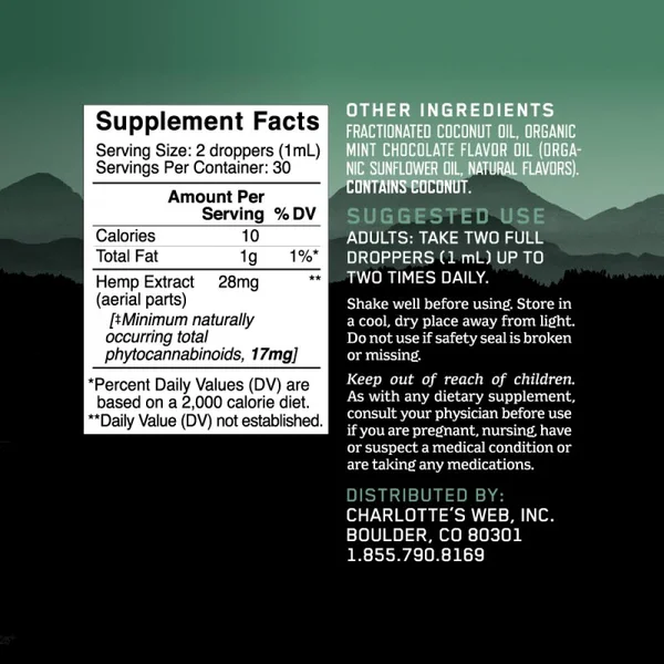 Plant-Based Liquid Hemp Extract - Mint Chocolate - 17 mg (1 O6318977