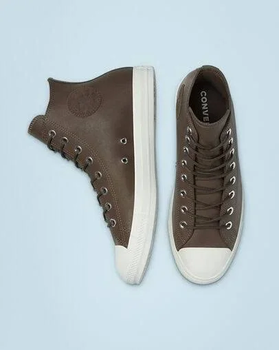 Converse Color Leather Chuck Taylor All Star High Top (Brown Size 3.5) Unisex Leather Shoes
