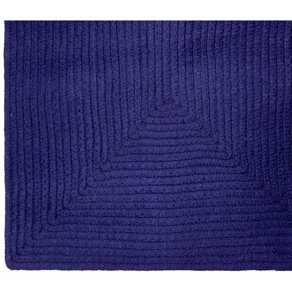 Better Trends Alpine Braid Reversible Indoor Area Utility Rug 100% Polypropylene, 72 inch Octagonal, Navy Solid