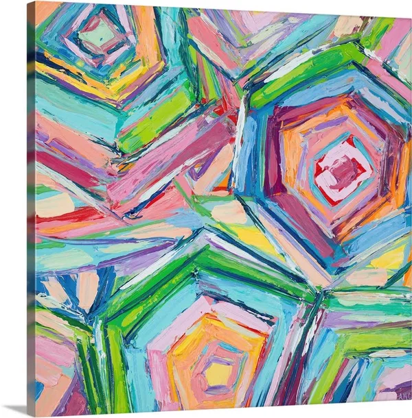 Beach Umbrellas, Canvas Wall Art, 30x30, Great Big Canvas