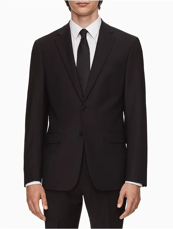 Calvin Klein X-Fit Solid Slim Fit Jacket - Black 36R