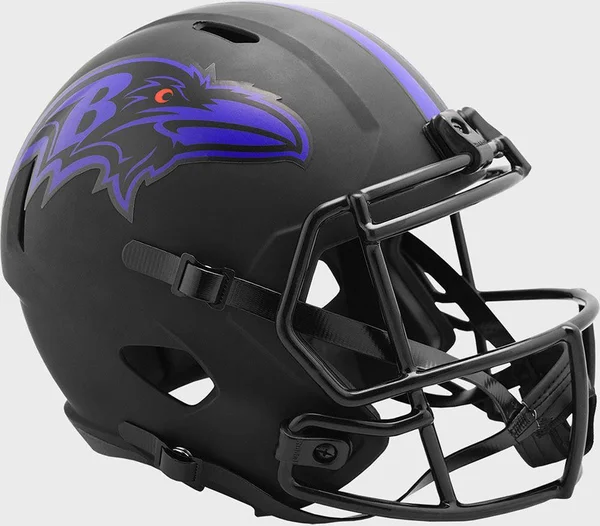Riddell 9585562497 NFL Baltimore Ravens Helmet - Replica Full Size Speed Style Eclipse Alternate