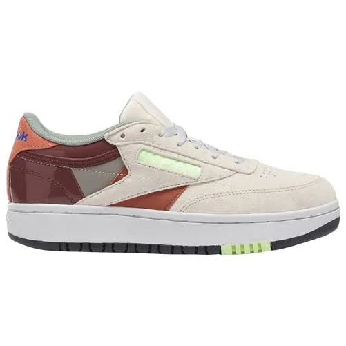 Reebok Club C 85 Double - Womens Casual Running Shoes - Pink/Gray/Coral - Size 8.0