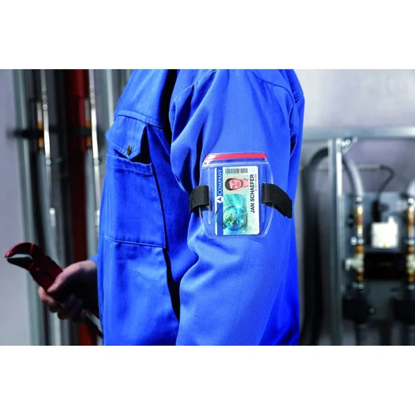 DURABLE OUTDOOR SECURE - Card holder - arm band - transparent (pack of 10)