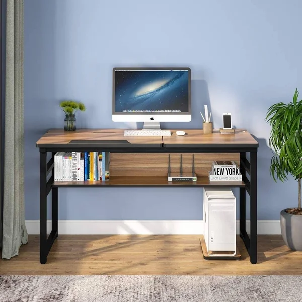 Tribesigns 55 Inches Drafting/Drawing/Painting Desk with Adjustable Tiltable Tabletop - Computer Desk - Black