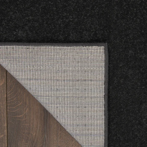 Nourison Essentials Indoor/Outdoor Contemporary Black Area Rug, Size: 4& x 6&