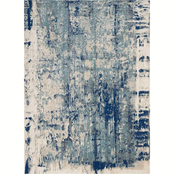Nourison Maxell MAE16 5&3x22 x 7&3x22 Ivory Blue Area Rug