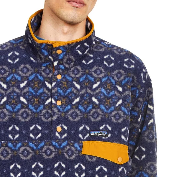 Patagonia Men's Synchilla Snap-T Fleece Pullover - Tundra Cluster/New Navy - XXL