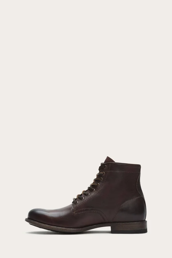 Frye Tyler Lace Up Boots in Dark Brown, Men's Size 7