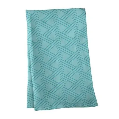 Classic Zig Zag Tea Towel Brayden Studio Color: Teal/Green - Material: Cotton Twill