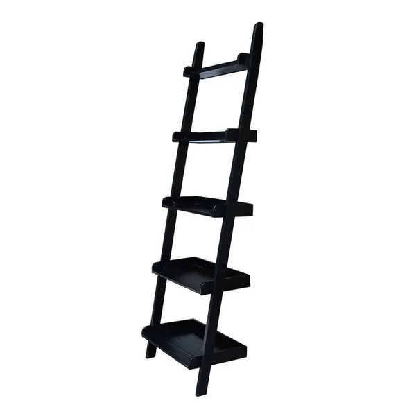 International Concepts Lean To Shelf Unit with 5 Shelves, Black