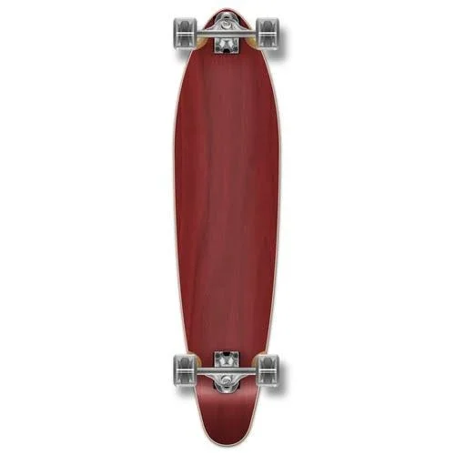 Yocaher Kicktail Blank Longboard Complete - Stained Red