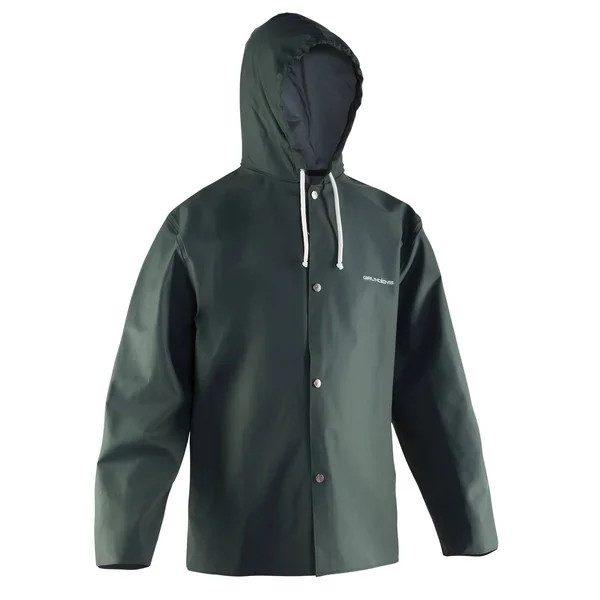 Grundens Nordan 82 Hooded Commercial Fishing Parka - Waterproof - PVC Coating - Green - Size 2x